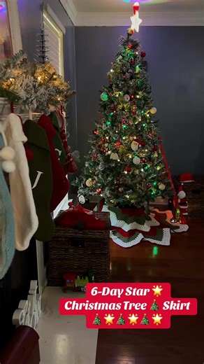 Give your holiday tree the star treatment!  The iconic 6-Day Star Crochet Holiday Tree Skirt Bundle will transform your Christmas tree • Quick & Easy • Fast & Fun • Classic Crochet Holiday Decor Limited time only! | Betty McKnit | Facebook