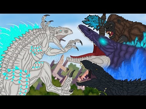 Indominus Zilla Rex vs Tyrannozilla Rex vs Kong vs Mosazilla | EPIC BATTLE!! : PiKKY GODZILLA