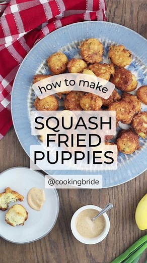 Fried squash puppies are my favorite way to eat yellow squash!! Grated crooked neck squash is grated, then combined with cornmeal, green onions, egg and milk, then fried to a golden brown. Try some tonight!#freshveggies #yellowsquash #squashrecipes #squashrecipe #squashfritters #friedsquash #southerncooking #southernfood #tiktokrecipes #summerrecipes#fyp #foryou
