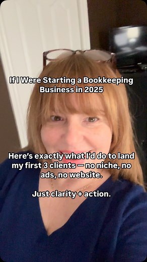 Step 1: Pick ONE simple, clear offer. Example: Monthly reconciliations or QuickBooks cleanups. Don’t try to do it all. Get specific. Step 2: Join 5 local or niche Facebook groups. Show up with value. Share tips, answer questions, be seen. No pitching. Just help — people notice. Step 3: Post 3x/week on platforms like Facebook, LinkedIn or Instagram. Share before/afters, client-friendly tips, or “how I’d help if…” videos. Consistency > perfection. Step 4: Set up a way to get paid FAST. Use Stripe,