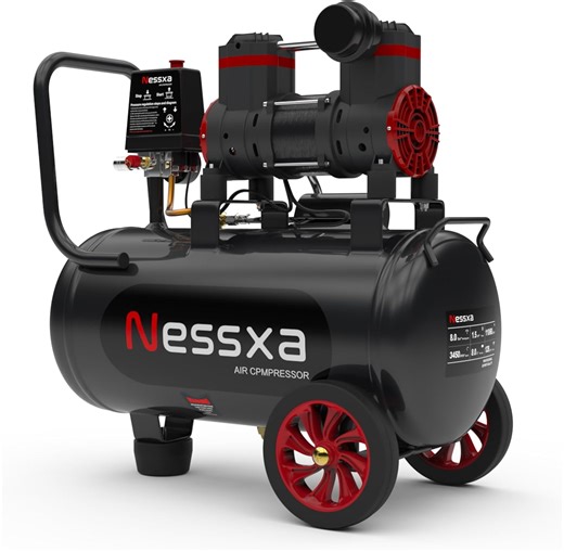 EAYSG 8 Gallon Ultra Quiet Air Compressor, 1.5HP 4.52 CFM Oil-Free, 115 PSI Max, 110V Portable Air Compressor with Tank for Car Repair, Spray Painting, Nailing