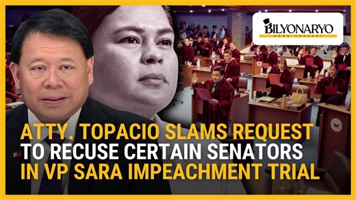 #NewsfeedAtNoon | Attorney Ferdinand Topacio fired his first shot right after assuming the role of PDP Laban spokesperson for Vice President Sara Duterte's impeachment trial. #ImpeachmentWatch | Bilyonaryo News Channel