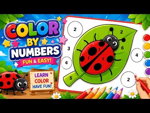 Can Kids Finish This Ladybug Color by Number Picture?