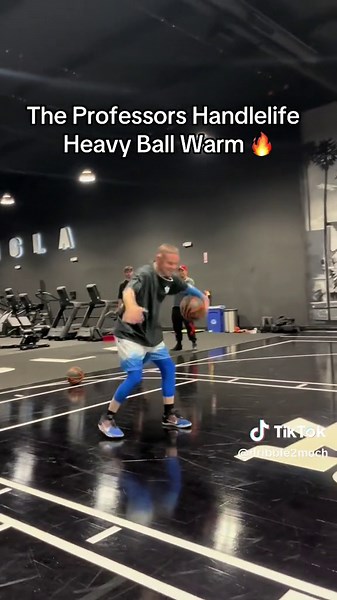 @TheProfessor we got so much content with the heavy ball!! Kids stay tuned. Will be sharing our warm-ups on YouTube.
