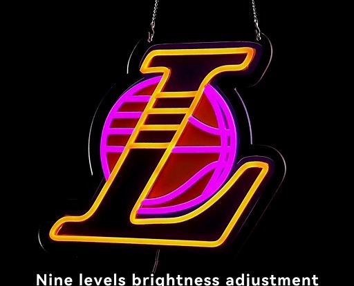 AOPTVILO Neon Sign, Basketball Themed, Green with Multicolored Accents, USB Powered, Modern Style, Wall Mount Decor