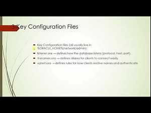 Oracle Network Configuration part1