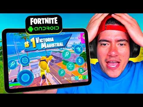 I PLAYED FORTNITE ON ANDROID AND WON MY FIRST GAME!! - TheDonato Live