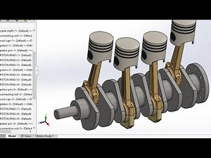 FOUR STROKE PISTON ENGINE ||SOLIDWORKS DESIGN