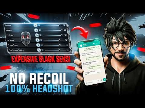 Free Fire 2026 BLACK Sensitivity ⚙️ 100% Auto Headshot Settings 🔥 (New Update)