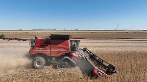 Take a look at the Hillco Air Flow System on this combine! The engine draws air into the intake, which spins a set of impellers inside the pre-cleaner. The centrifugal force of the spinning impeller expels the heavier "dirty" particles out of the discharge louver. The left-over clean air is what then enters the intake. Extend the life of your air filter in dusty and dirty conditions with a Hillco Technologies Air Flow System! Available for tractors, too!! Give us a call at any of our locations f
