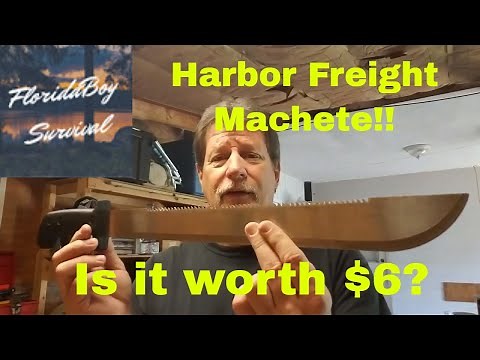 Harbor Freight Machete Review and Demonstration. Is it worth $6?