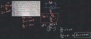 A galvanometer of resistance 40 \Omega gives a deflection of 5 ... | Filo