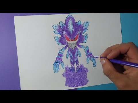 Dibujando a Mephiles the Dark | Sonic the Hedgehog | Drawing Mephiles the Dark