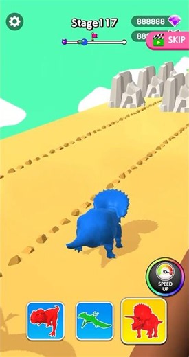 🎮 Dino Ninja Race Stage #117 🦖👑 #shorts #mobilegame #trex