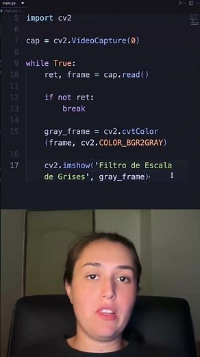 Programa que aplique un filtro de escala de grises a la camara