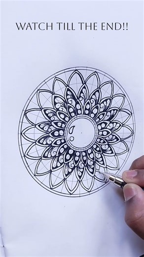 2/30 Learn mandala with me within a month 🤩🥹#art #meditativemandalaart #mandalaart #lovemandalas