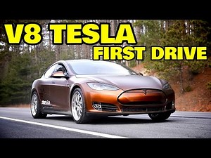 Hearing The World's First V8-Swapped Tesla In Action Is Downright Bizarre