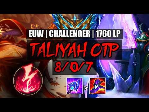 Taliyah OTP vs Kassadin Mid 8/0/7 💎 Perfect Game | EUW Challenger 1760LP