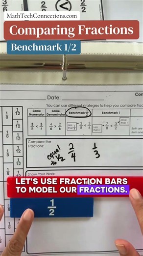 How to Compare Fractions Using Benchmark Fractions | Math Mat