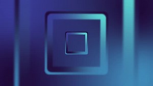 Abstract Geometric Blue Square Tunnel Infinite Loop Background