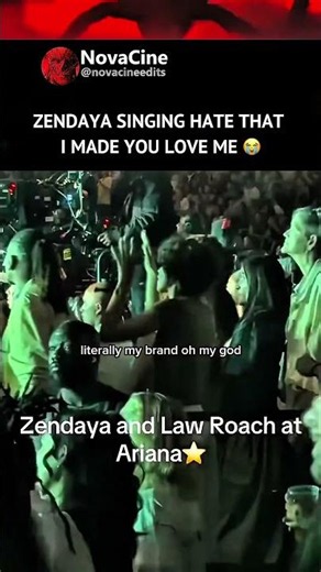 Zendaya Vibing to Ariana Singing “Hate That I Love You” At Ariana’s Concert 😭🎤