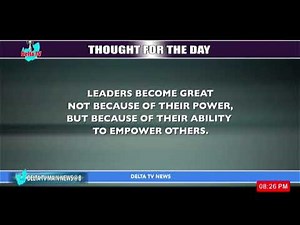 DELTA TV MAIN NEWS @ 8PM. SUNDAY 26TH OCTOBER, 2025.