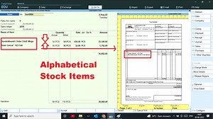 2022 Tally Prime and Tally ERP 9 Free TDL Code to create alphabetical stock items | Create more attractive invoices by sorting stock items in alphabetical Order | Best Tally Prime TDL free code - E2T.in