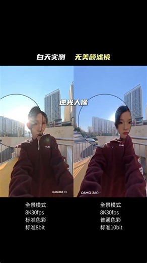 A comparison of two panoramic cameras during the day color and sky exposure were taken. On