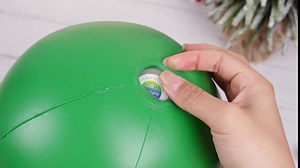 Jetec 16 Pcs Light Up Christmas Inflatable Ball Ornaments with Remote and Pump 9 Inch Large PVC Hanging Outdoor Christmas Decorations for Xmas Holiday Outside Garden Holiday Yard Lawn Porch Decor