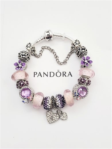 Pandora Bracelet With Silver Charms - Etsy