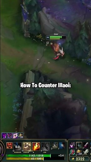 How To Counter Illaoi With Gnar!🤓#leagueoflegends #gnar #gnarclips #shorts