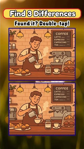 Spot the Difference in a Cozy Café! 🔍☕ | Can You Find All the Differences?
