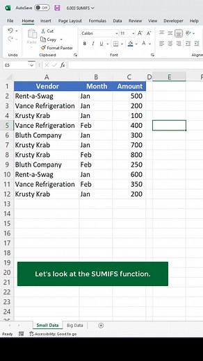 Sum based on multiple criteria. One of my favorite functions! #excel #workhacks | Spreadsheet Nation