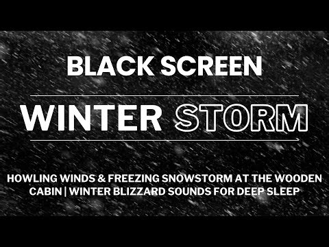 Howling Winds & Freezing Snowstorm at the Wooden Cabin | Winter Blizzard Sounds for Deep Sleep