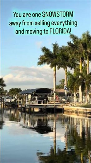 One snowstorm away from making Cape Coral your HOME #Lifestyle #waterfrontliving #boating