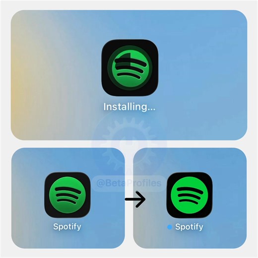Spotify has removed Liquid Glass from its app icon in the latest update. | Beta Profiles