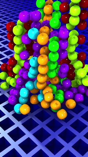 Colorful Physics Simulation Gets Wild #simulation #shorts