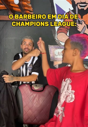 Barbeiro em dia de champions league 🤣🤣🤣 #barber #fyp #barbeiro #barbershop #barbeirosbrasil