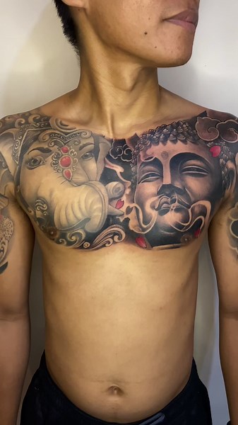 Budha Face Tattoo Designs in Lombok