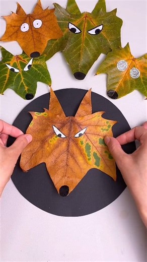 1M views · 4.9K reactions | Pick up fallen sycamore leaves in autumn and make a Big Bad Wolf with your kids #fblifestyle #crafts | Art, Crafts and Journals | Facebook