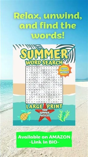 Summer Word Search Large Print