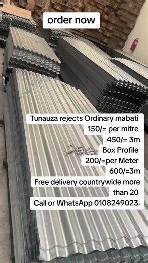 Affordable Mabati Prices with Free Delivery in Kenya