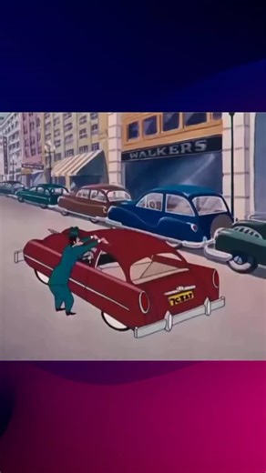 Nostalgia on Instagram: "The 1951 cartoon “Car of Tomorrow,” directed by Tex Avery, is an animated short that humorously satirizes future automobiles with features like pocket-sized cars that fold, luxury interiors that are like lounges, and cars designed with problematic stereotypes of the era. The cartoon, inspired by postwar optimism and the aviation industry, focuses on convenience and design, but notably ignores the concept of speed, with no flying cars or jet engines depicted. It’s known f