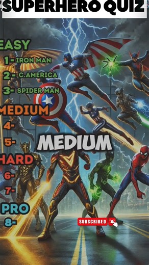 “Superhero Quiz Challenge 🔥 | Easy to PRO Levels! Can You Guess Them All?”. #shortfeed #shorts #quiz