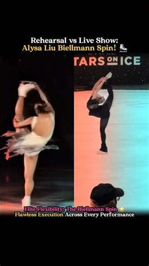 Rehearsal vs Live Show: Alysa Liu Biellmann Spin! ⛸️