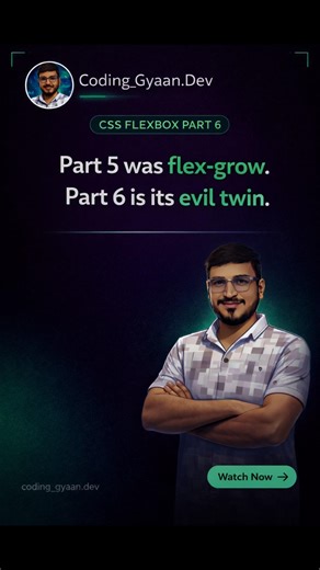 Part 5 was flex-grow. Part 6 is its evil twin #css #cssflexbox #uidesign #coding #csstricks