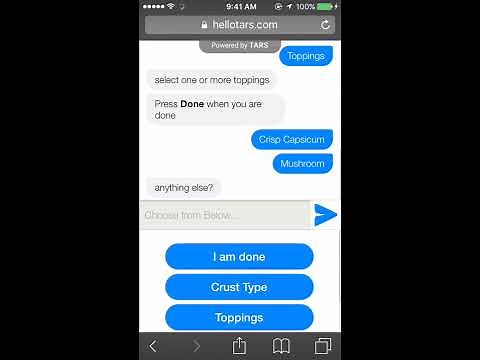 Order Pizza via chatbot