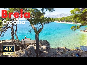 Brela Croatia 🇭🇷 4K Makarska Riviera Walking Tour 2022