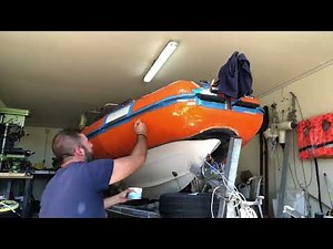 How to repaint an inflatble boat rib Bat griffo 6