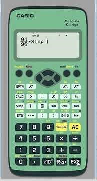 Simplifier des fractions Casio